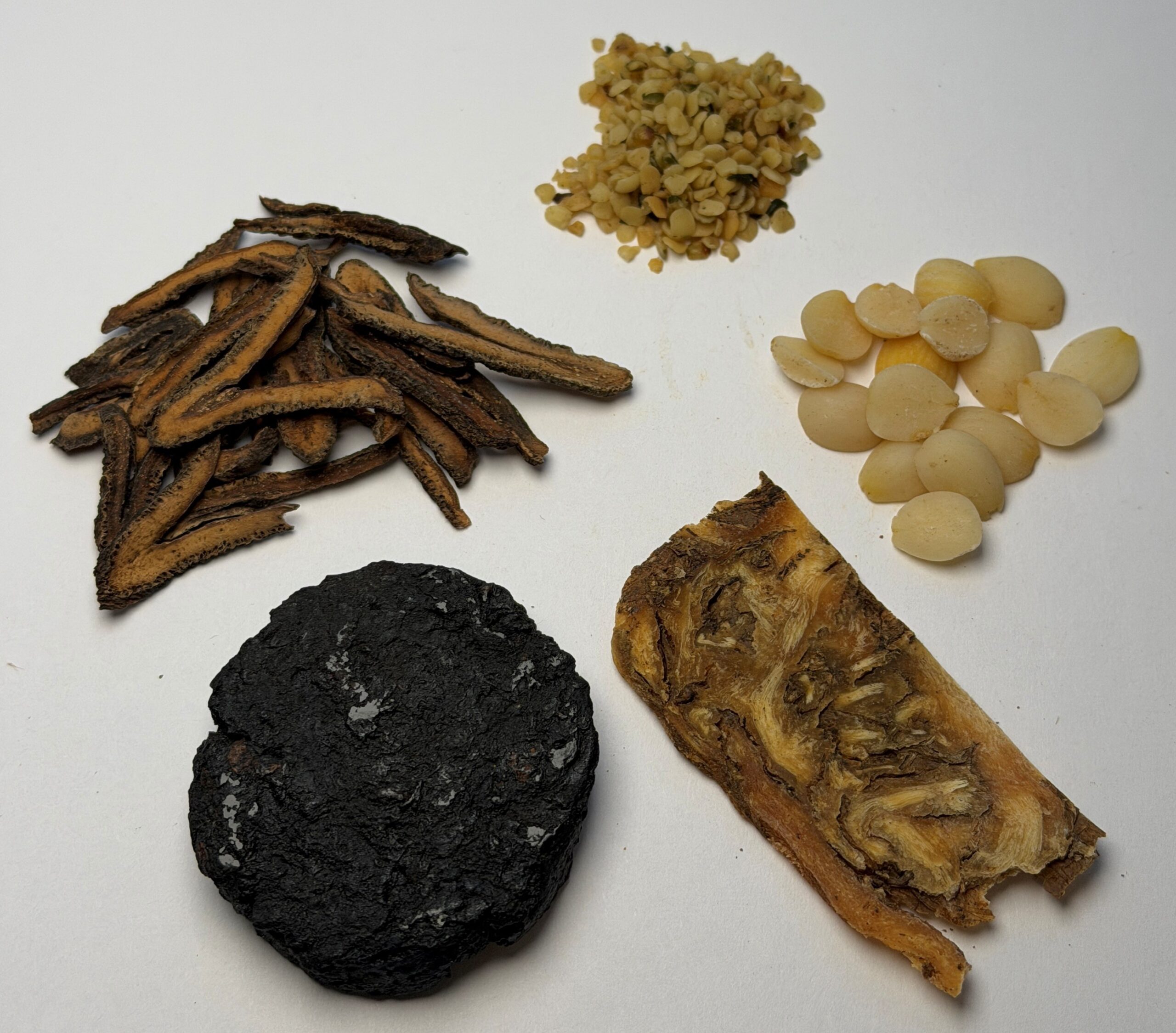 Picture of the herbs in the Chinese formula Run Chang Wan